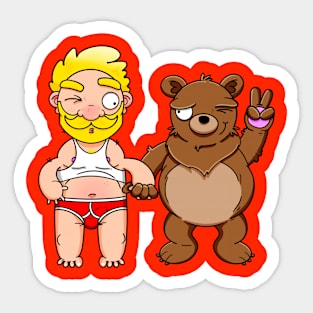 Bear Lover Blond (No Text) Sticker